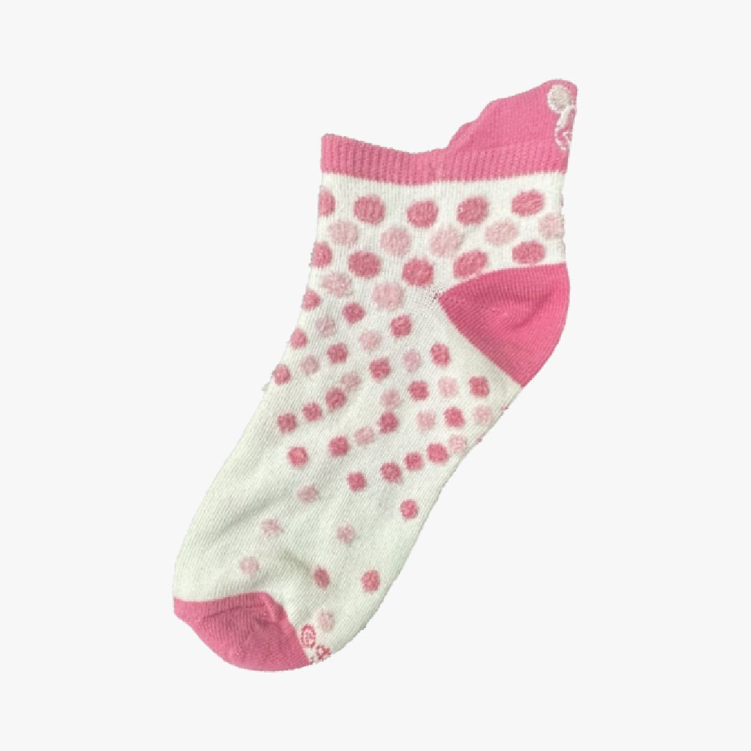 WHOLESALE 12 PACK LADIES KIDS DISNEY WORLS PURPLE DOTS LOWCUT SOCKS 4-6 - 1633