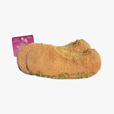 WHOLESALE FUZZY LADIES KIDS SOCKS DISNEY WORLD LOW CUT ORANGE - 1636