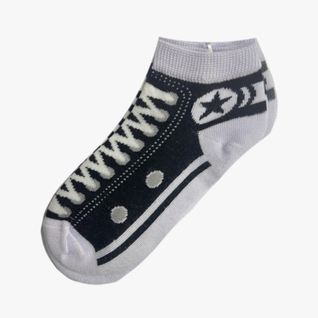 WHOLESALE 3-PK KIDS SOCKS EVERBRIGHT CONVERSE PRINT (EKA-8201) ASSORTED - 1842