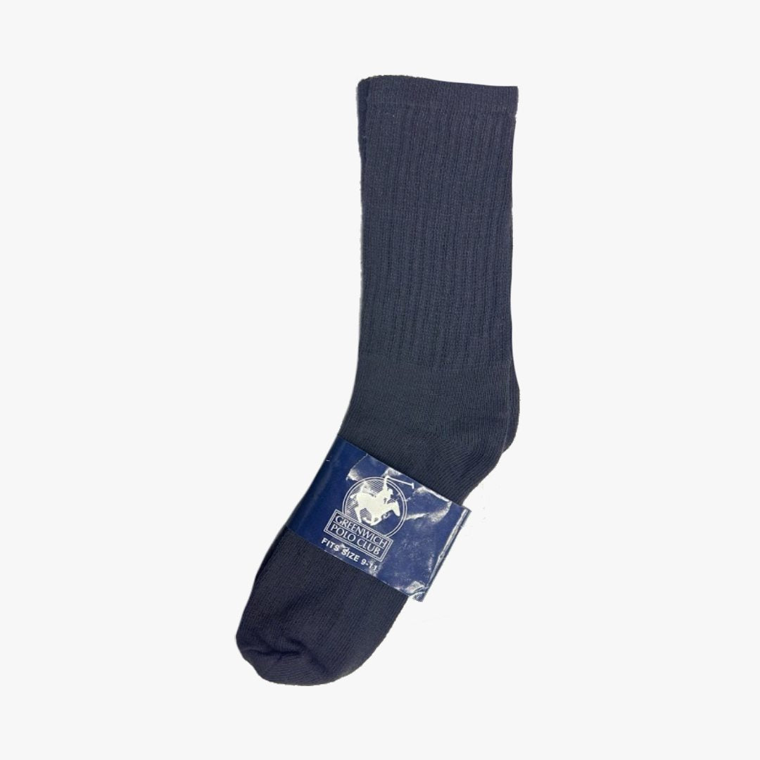 GREENWICH POLO MEN CREW SOCKS 9-11 ASSORTED 12 PACK - 1954