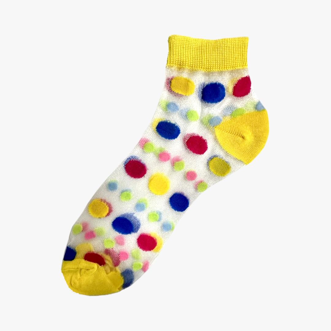 WHOLESALE LADIES SEE THRU SOCKS IRIS ASSORTED - 1961