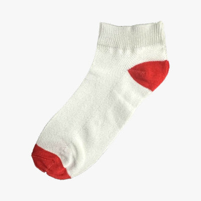2-PK LADIES BASICS SOCKS HEEL & TOE RED 9-11 - 2114