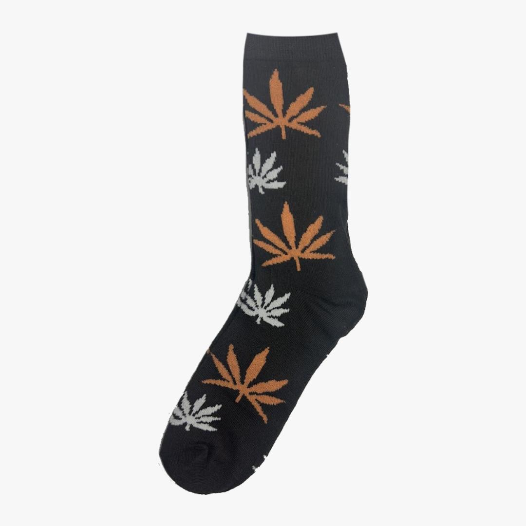 WHOLESALE LADIES FASHION SAINT CHRISTINA CANNABIS PRINT CREW SOCKS 9-11 ASSORTED- 2370