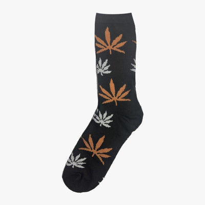 WHOLESALE LADIES FASHION SAINT CHRISTINA CANNABIS PRINT CREW SOCKS 9-11 ASSORTED- 2370
