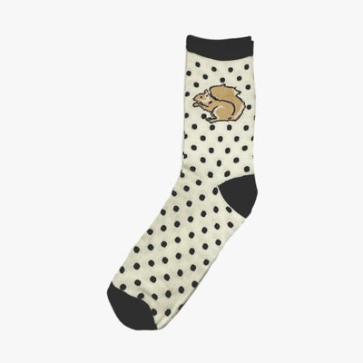 LADIES 12 PACK CREW SOCKS SQUIRREL - 2378