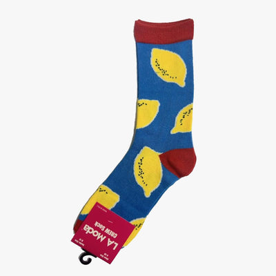 WHOLESALE LADIES SOCKS LA MODA LEMON PRINT CREW 9-11 (C-37) - 2384