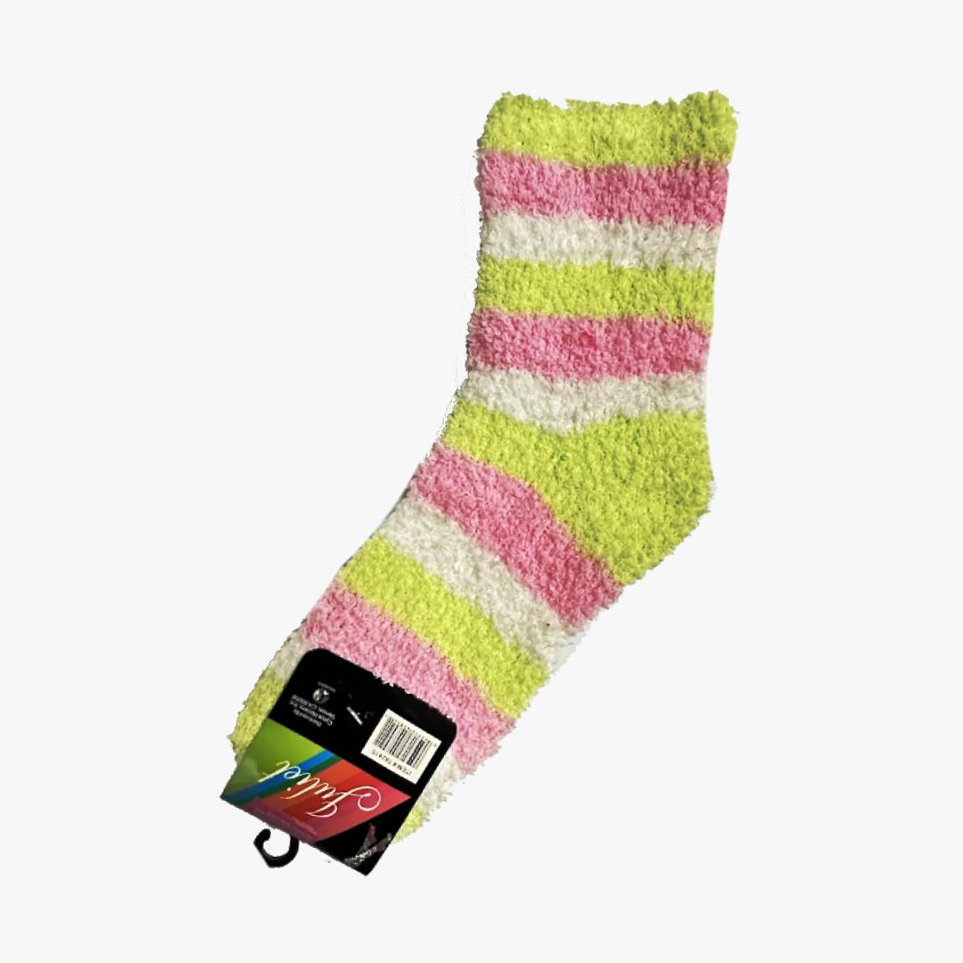 WHOLESALE FUZZY SOFT LADIES SOCKS 9-11 (JULIET) ASSORTED - 2402