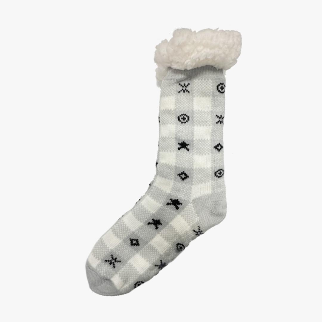 WHOLESALE MEN SHERPA SLUMBER FUZZY SOCKS (44325) - 2409