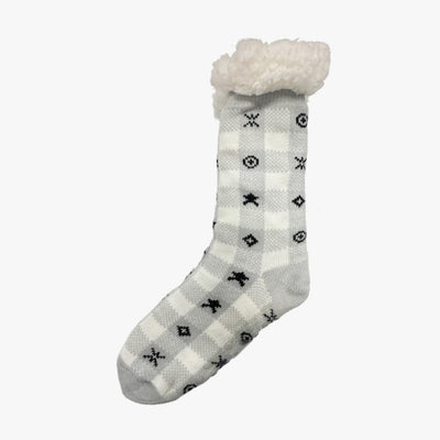 WHOLESALE MEN SHERPA SLUMBER FUZZY SOCKS (44325) - 2409