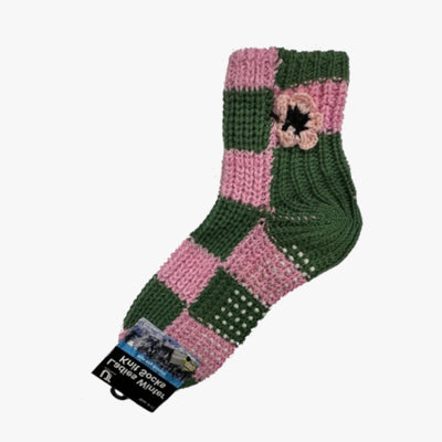 BULK 12 PACK KNITED NON-SLIP LADIES SOCKS 9-11 (24200) - 2450