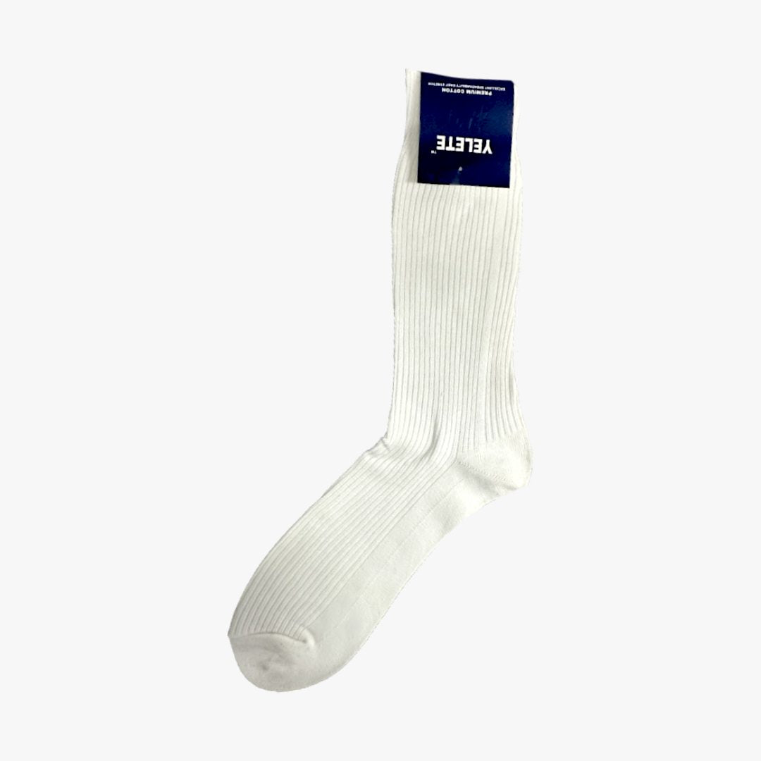 YELETE MEN FASHION DRESS CREW SOCKS 12 PACK 10-13 WHITE - 2724