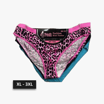 4-PK LADIES PRINCESS INTIMATES UNDERWEAR XL - 3XL ASSORTED (BFHX00006) - 3191