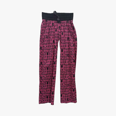 LADIES PLAYBOY PAJAMA PANTS PINK/BLACK SMALL-LARGE - 3491