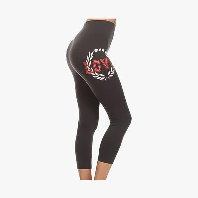 LADIES YELETE LEGGING CAPRI LOVE LOGO ONE SIZE - 3561