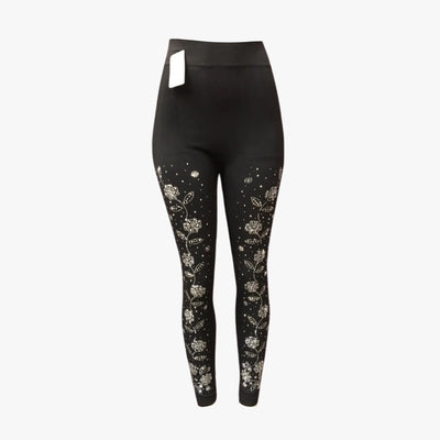 LADIES LEGGINGS ONE SIZE PANTS WITH REIHNSTONES (8222) - 3618