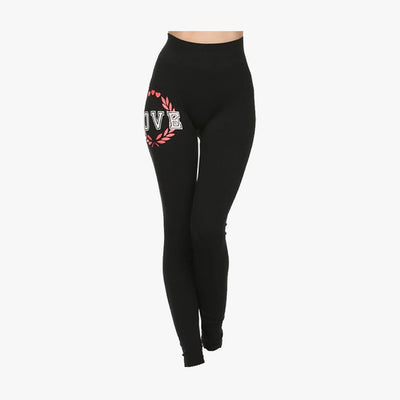 LADIES YELETE LEGGING PANTS LOVE LOGO ONE SIZE - 3636