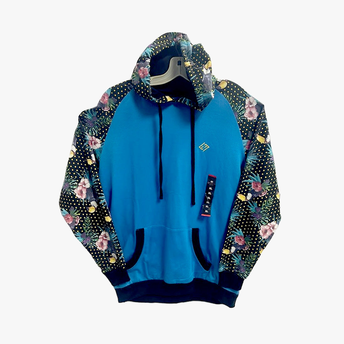 LADIES ENYCE HOODIE BLUE FLOWER SLEEVE MEDIUM-2XL - 3911