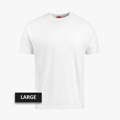 3-PK MEN T-SHIRTS (BLACK & WHITE BRAND) WHITE LARGE - 4152