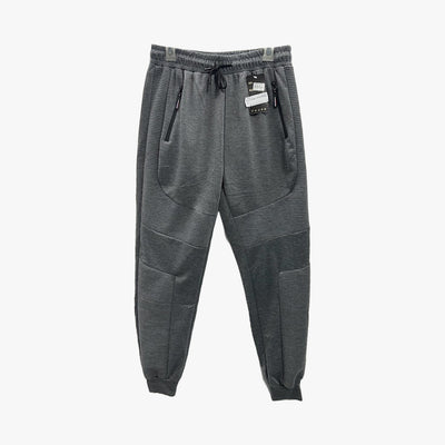 MEN JOGGER SWEATPANTS WITH ZIPPER POCKETS (G-MAN) GREY - 4762