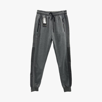 MEN JOGGER SWEATPANTS WITH ZIPPER POCKETS (G-MAN) GREY - 4768