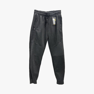 MEN JOGGER SWEATPANTS WITH ZIPPER POCKETS (G-MAN) CHARCOAL - 4773