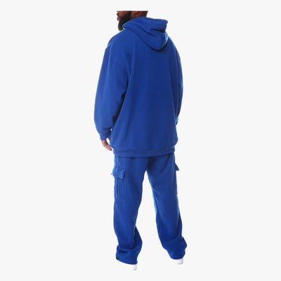 MEN UNITED TEXTILE JOGGING SUITE FULL ZIP UP HOODIE AND SWEATPANTS SET - 4882