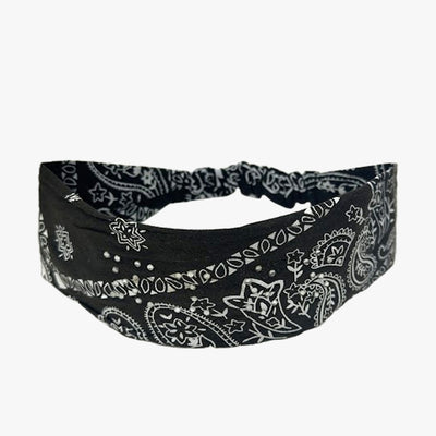 ELASTIC BANDANA HEADBAND HAIR ACCESSORY WITH REIGHSTONES - 6105