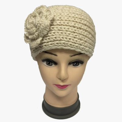 LADIES WINTER KNIT FLOWER HEADBAND (33059) ASSORTED - 6792