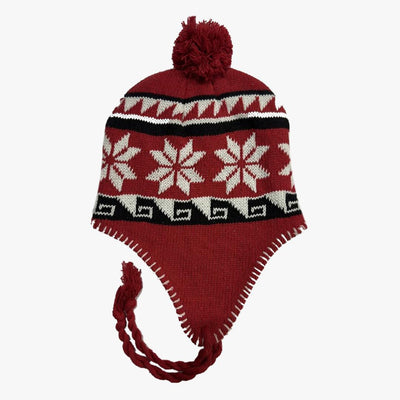 THAI PRINT WINTER HAT WITH EARFLOPS ASSORTED - 6546