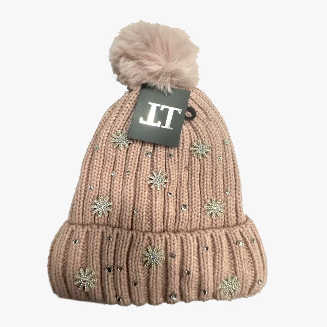 LADIES WINTER FASHION HAT WITH STARS STONES (H523) - 6592