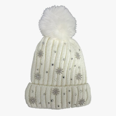 LADIES WINTER FASHION HAT WITH STARS STONES (H523) - 6592