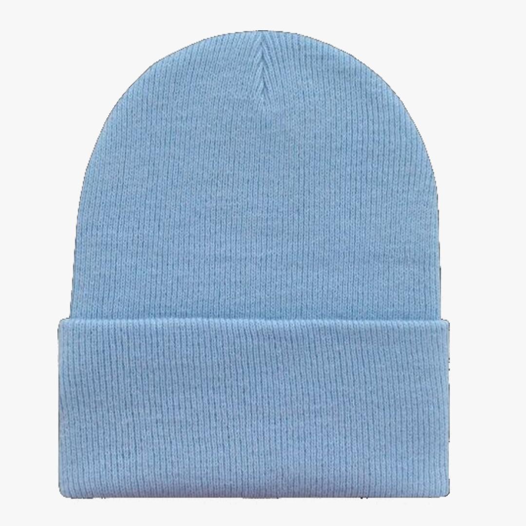 UNISEX CUFFED PLAIN WINTER HAT ROYAL BLUE - 6692