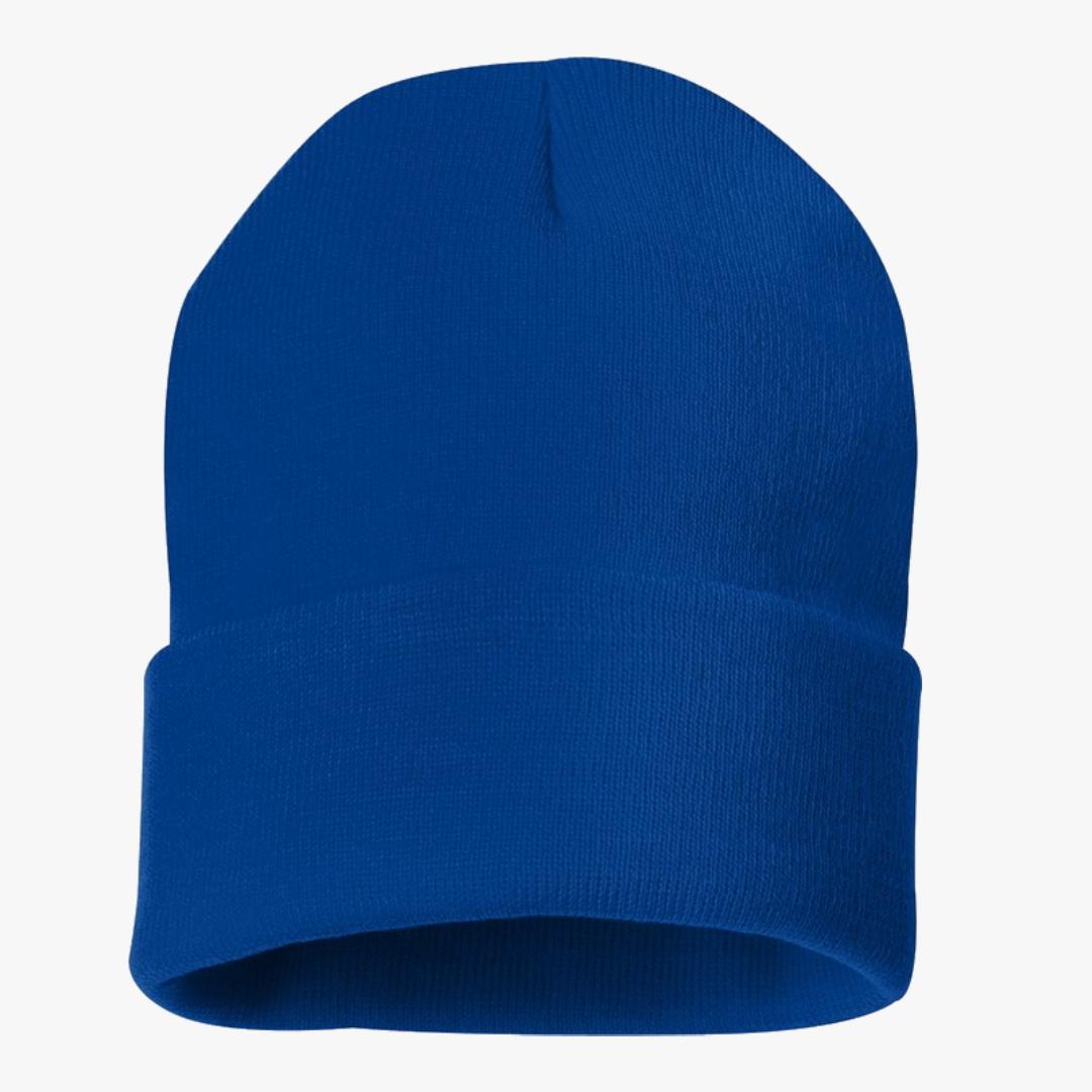 UNISEX CUFFED PLAIN WINTER HAT ROYAL BLUE - 6692