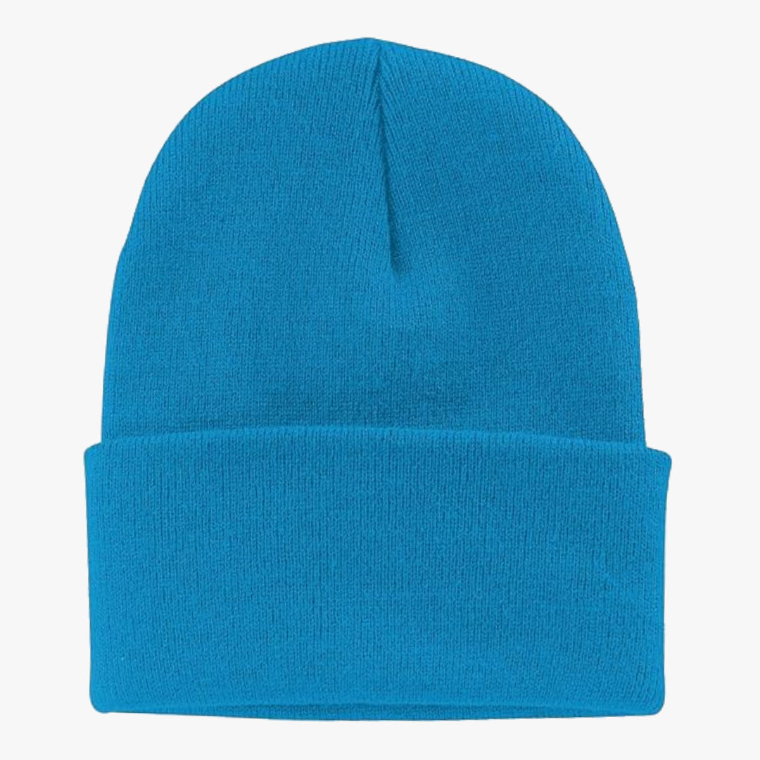 UNISEX CUFFED PLAIN WINTER HAT ROYAL BLUE - 6692