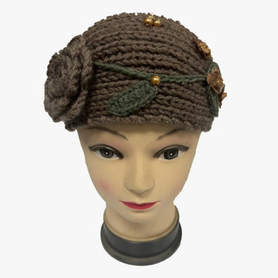 KNIT FLOWER WINTER FASHION HEADBAND (8829-13) ASSORTED - 6788
