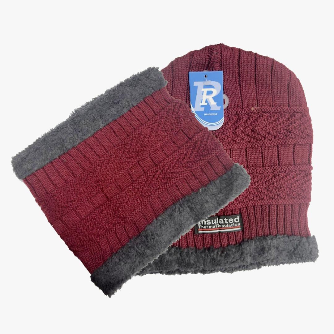 FLEECE HAT & NECK WARMER ASSORTED - 6994
