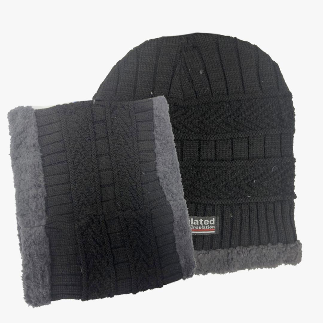 FLEECE HAT & NECK WARMER ASSORTED - 6994