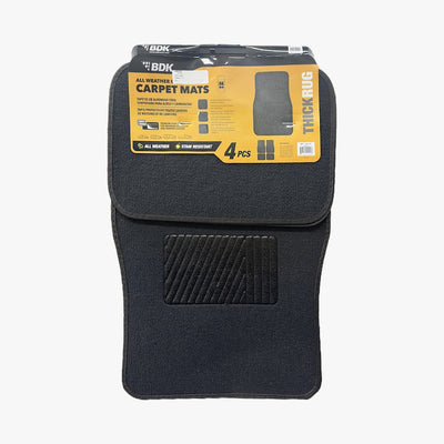 BDK ALL WEATHER CARPET MAT 4-PC THICK RUG CAR MAT - 7030