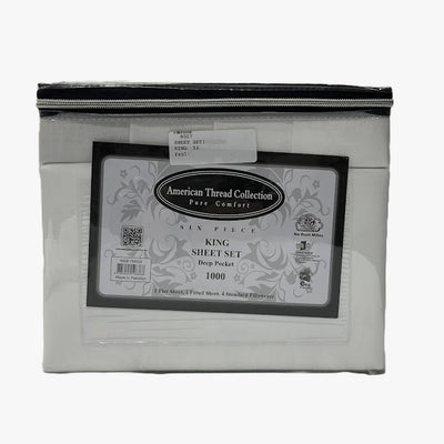 6-PC AMERICAN THREAT COLLECTION SOLID BED SHEET SET - 8017