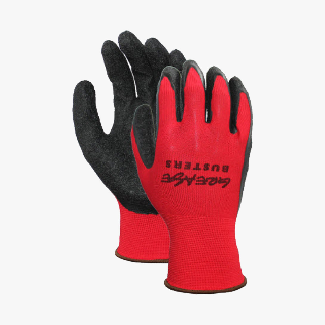 GREASE BUSTERS LATEX PALM CRINKLE COATED POLYESTER WORK GLOVES (NEON) - 8259