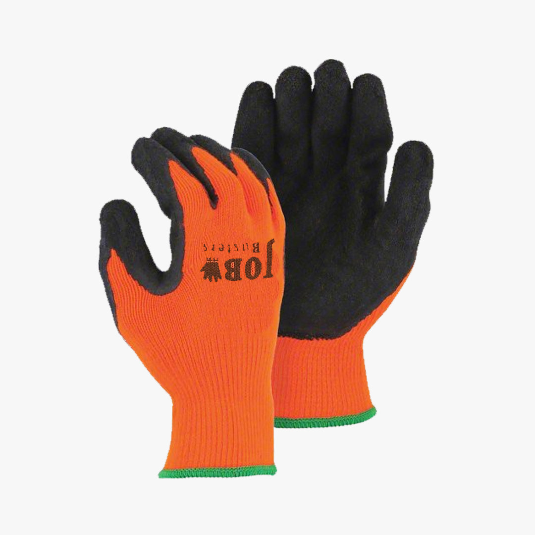 JOB BUSTERS LATEX COATED PALM POLYESTER SHELL PREMIUM WORK GLOVES - 8343