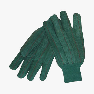 B & G HEAVY DUTY FLEECE GREEN CHORE GLOVES - 9054