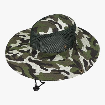 CAMOUFLAGE FISHERMAN HATS ASSORTED COLORS (300-5) - 6023
