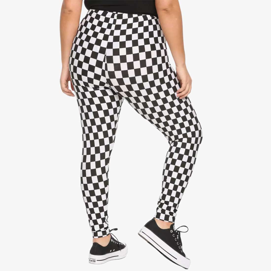 CHECKERED FASHION COTTON PANTYHOSE-PANTS ASSORTED COLORS - 36456