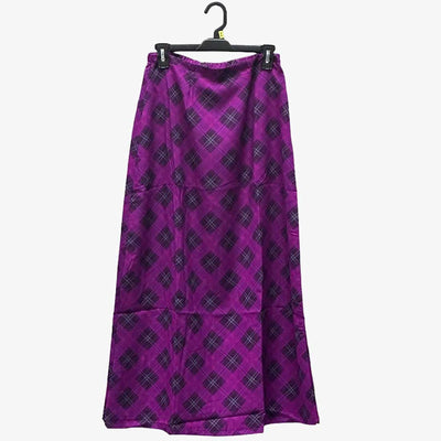 PURPLE PLAID MAXI SKIRT FOR WOMEN ASSORTED SIZES MEDIUM TO XL - 372369