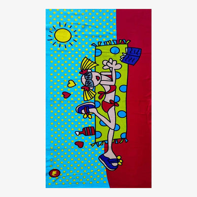 DAHDOUL TEXTILE MICROFIBER BEACH TOWELS 29.5 in x 59 in - 7512