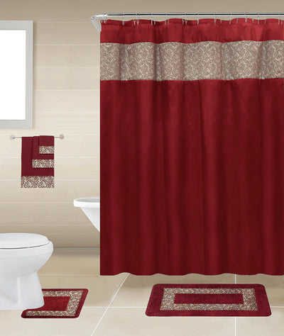 DAHDOUL TEXTILE 18-PIECE FLOCKING BATH SET - 7747