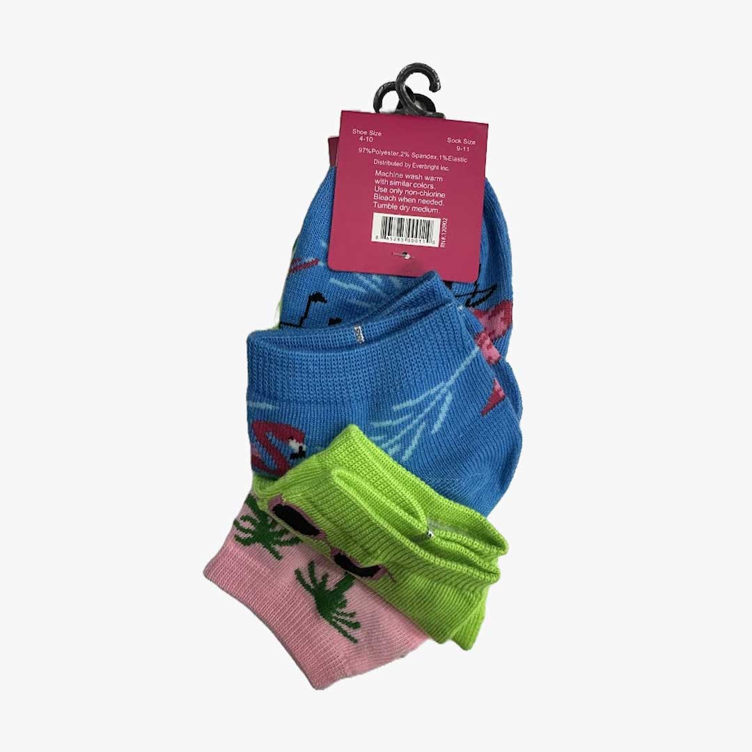 BULK 12 PACK WOMEN LOWCUT SOCKS EVERBRIGHT 9-11 (EBA1106) - 2082