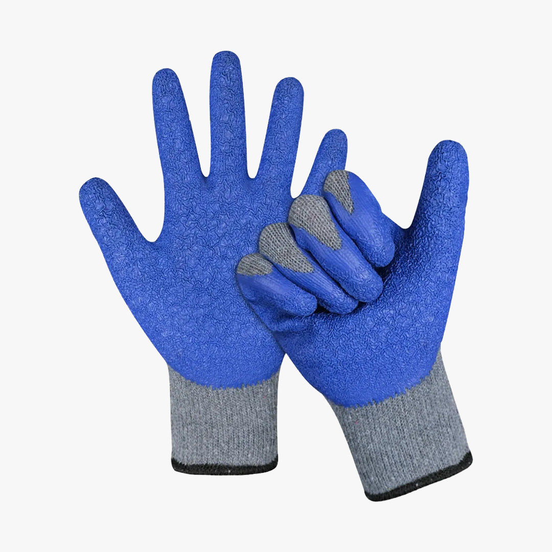 GREASE BUSTERS LATEX PALM CRINKLE COATED POLYESTER WORK GLOVES (NEON) - 8259