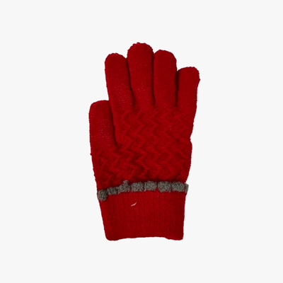 CLSSIC FASHION BRAND KIDS ZIGZAG KNITCUFFED GLOVES ASSORTED COLORS (201659) - 6915